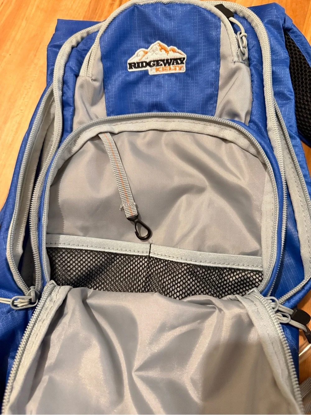Kelty Ridgeway Blue Hydration Backpack with Grey Accents